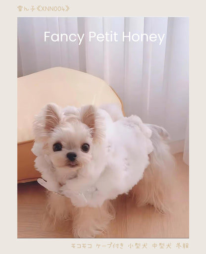 冬の光に包まれた雪ん子スタイル《XNN004》｜Fancy Petit Honeyの小型犬・中型犬向け撮影用コーデ